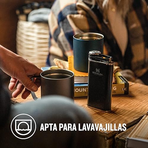 Miniatura 6 de Stanley Frasco clásico de boca ancha de 0.23L8 onzas, negro mate con tapa que nunca se pierde, frasco de boca ancha de acero inoxidable para
