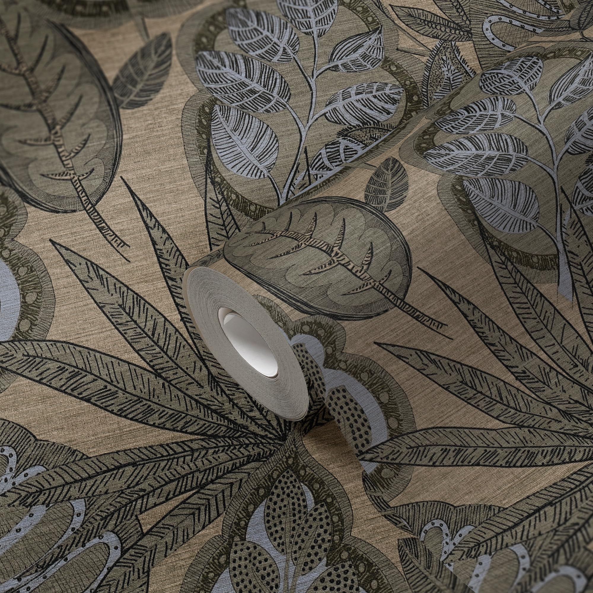 Livingwalls Famous Garden 393465 Non-Woven Wallpaper Grey Beige Brown 10.05 m x 0.53 m Made in Germany, 53 x 1005 cm - Image 3