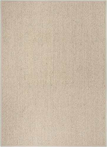 Miniatura 3 de Alfombra de área SAFAVIEH 8x11 - Colección de fibras naturales - Grande - Mármol, sisal, diseño tejido con borde (NF525C)