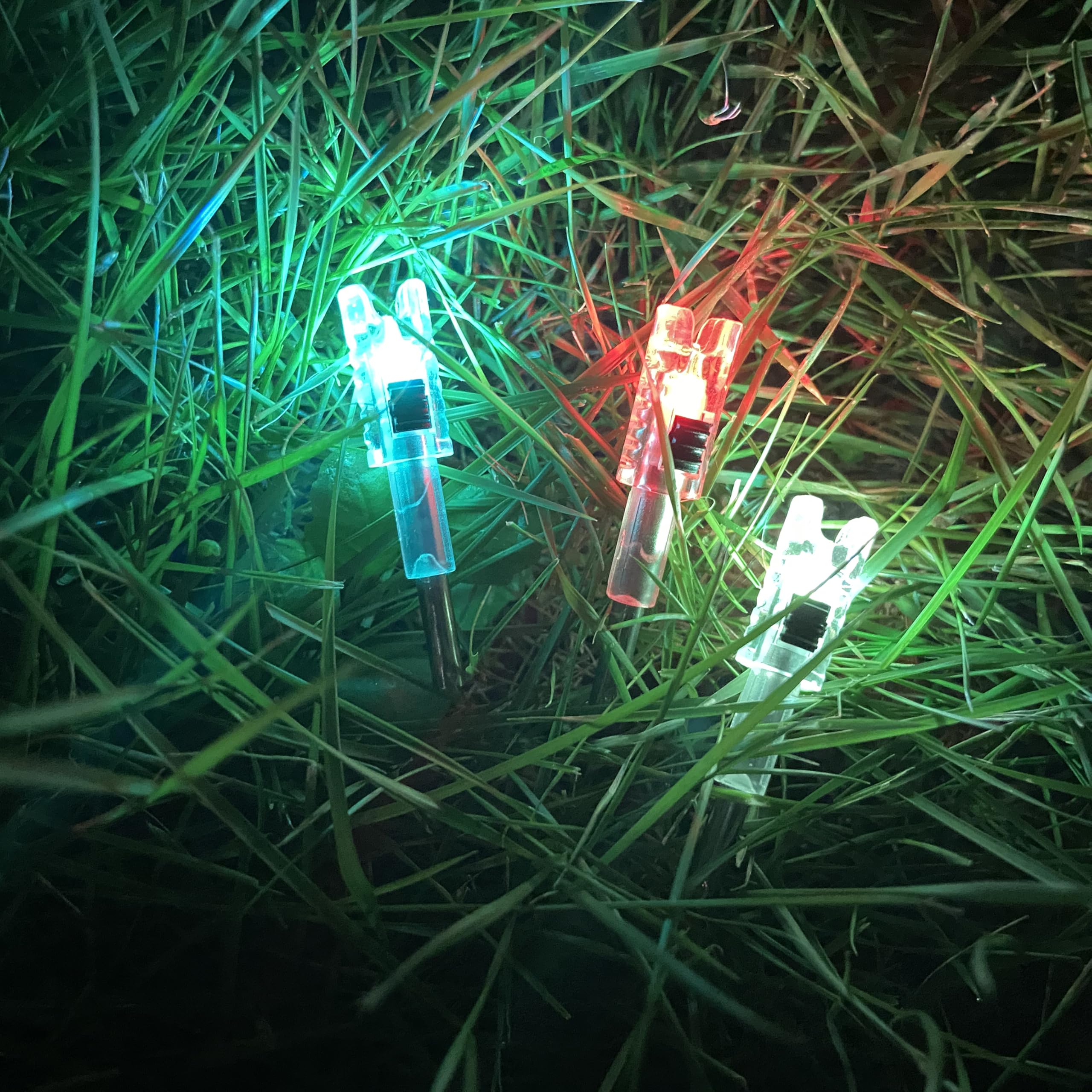 Confezione da 6 notti illuminati per balestre per bulloni con boccole a mezzaluna illuminate (flash) da 0,285 "/,754,4 cm/0,300 pollici/0,308"