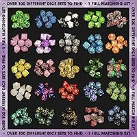 Vista 3 de 1985 Games Dados de Misterio Premium, Juego de 7 Dados Poliédricos, Dados de Corazón, Dados Rosados, Adecuados para Juegos de Rol, Juegos de Mesa