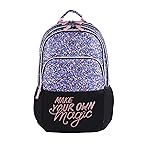 Gear Glitter 35L Large Water Resistant School Bag/Casual 4 Compartment Backpack/Daypack/Travel Standard 4 Compartment Backpack/Kids Bag/College Bag For Girls/Women (Black)