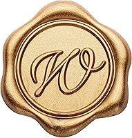 Vista 39 de Yoption Calcomanías de sello de cera con inicial M, paquete de 100 calcomanías autoadhesivas doradas para sellos de letras sobre para bodas