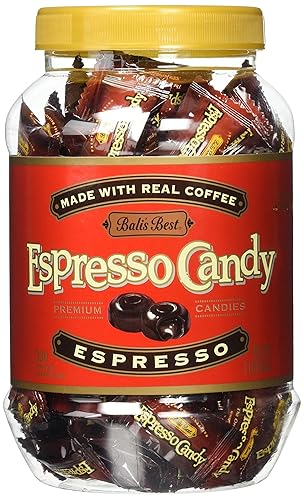 BALI'S BEST Caramelos de café, sabor expreso, tarro de 1 libra