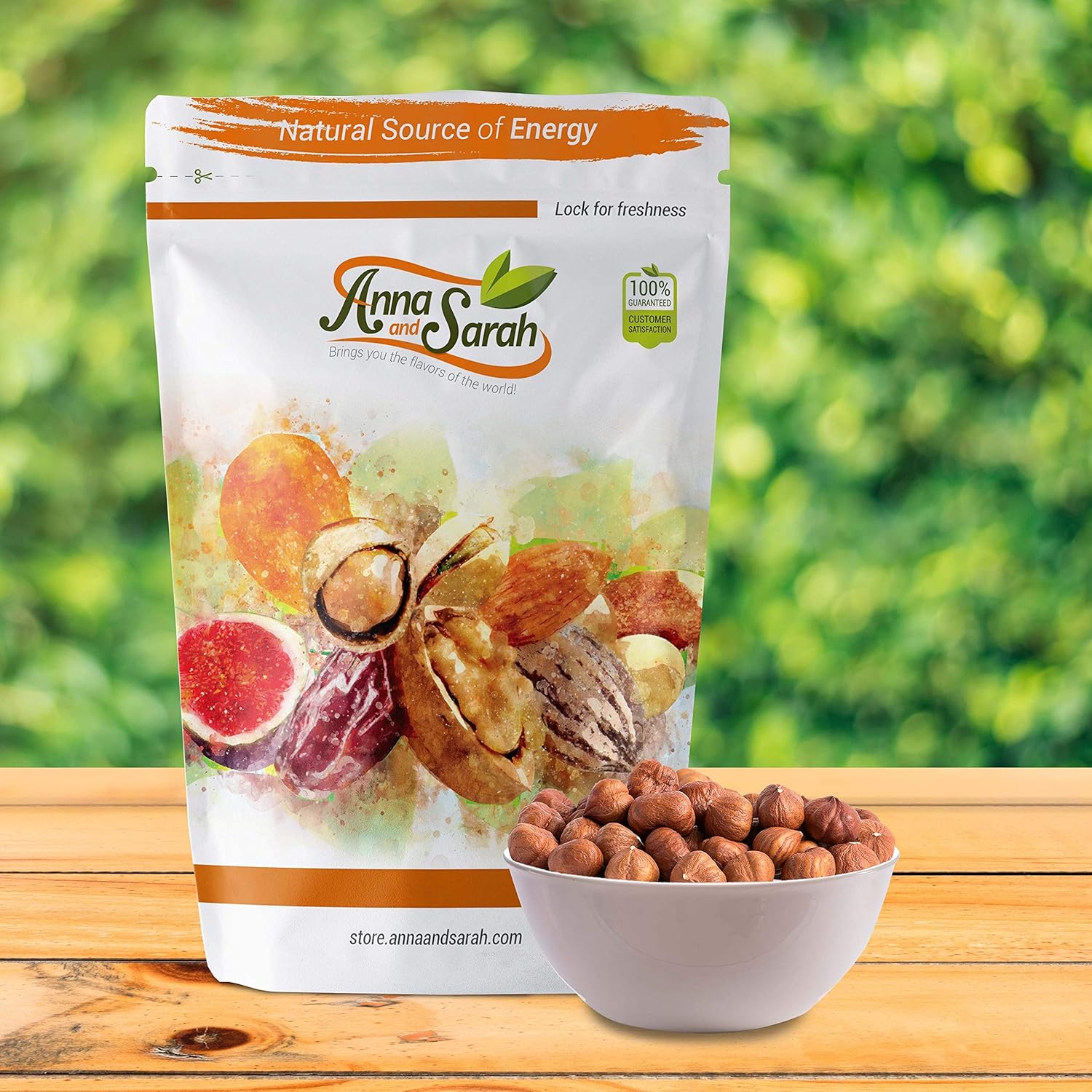 Anna and Sarah Raw Natural Oregon Hazelnuts in Resealable Bag, 3 Lbs (1 Pack)