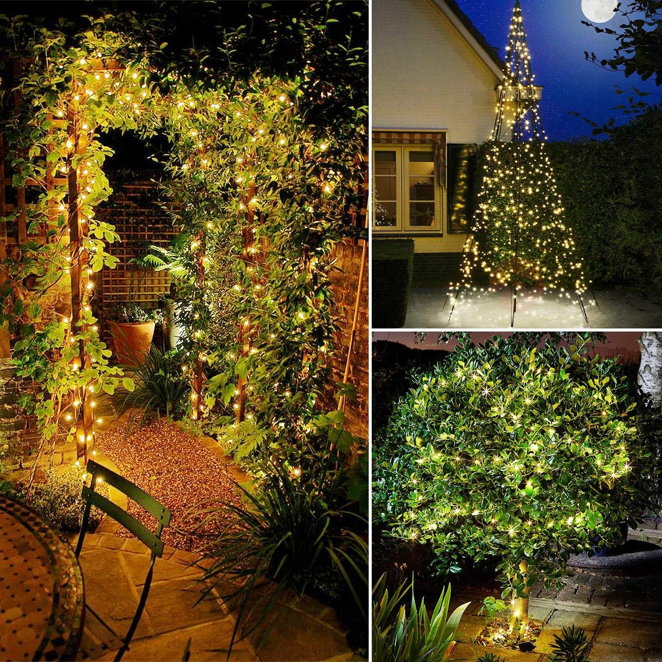 Solar String Lights Outdoor, 2-Packs 157.4ft 480LED Ultra Long Solar Fairy Lights 8 Modes Copper Wire Solar Powered Fairy Lights Outdoor Waterproof for Christmas Garden Yard Party Patio Tree