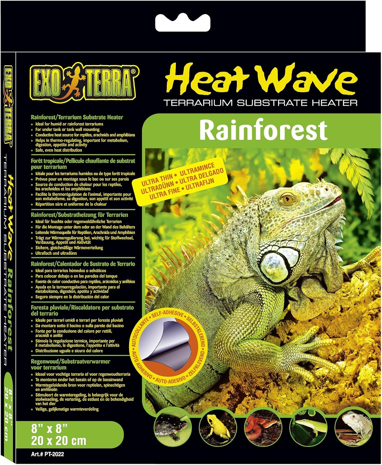 Exo Terra Heatwave Rainforest, 4-Watt/110-Volt, 8 by 8-Inch