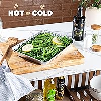 Vista 5 de PLASTICPRO Bandejas de Aluminio Paquete de 5 Bandejas Desechables para Galletas 9'' x 13'' Bandejas para Hornear de Calidad Premium Extra