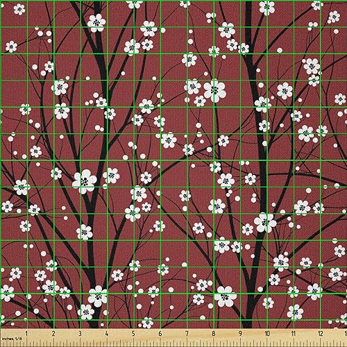 Vista 574 de Lunarable The Yard, tela azul real de The Yard, patrón de cerámica inspirado en el Medio Oriente estilo marroquí, estampado oriental, tela de satén