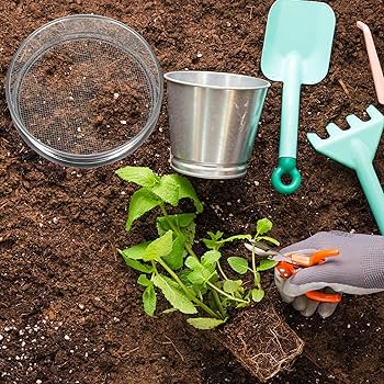 DHSUN 3 Pieces Garden Sieve For Soil And Stones,Garden Top Soil Riddle