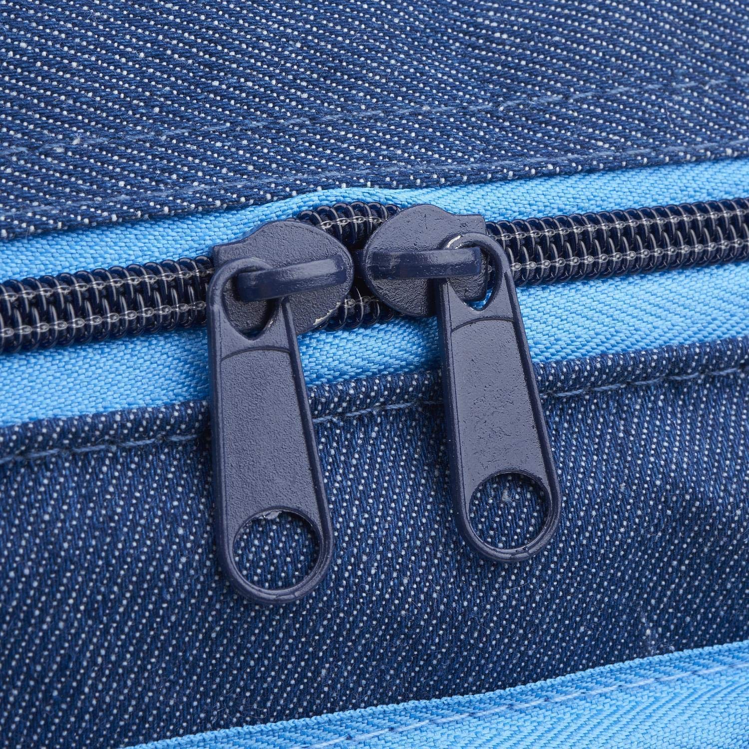 Prym 612634 Nähmaschinen-Tasche (Jeans/ türkis) ,44 x 20 x 35 cm, ungefüllt