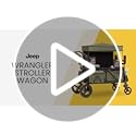 Jeep Deluxe Wrangler Stroller Wagon with Cooler Bag and Parent Organizer by Delta Children, Black/Green