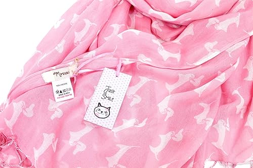Miniatura 6 de Bufanda de mujer Bella Doxie con estampa de perro salchicha, mantón con borlas y estampa animal (11 colores)