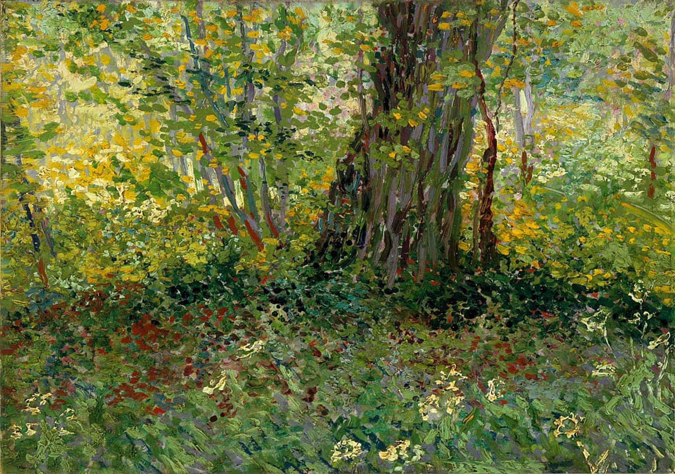 Posteriik No Frame Famous Animal Posters Vintage Picture Sous-Bois Underwood By Vincent Gogh Van Modern Wall Decor For Home Decor 60X90cm