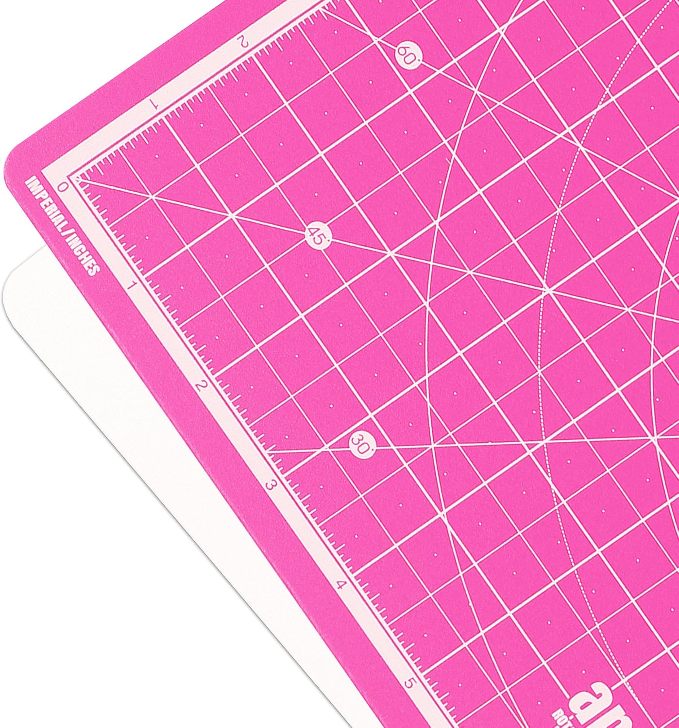 Cutting Mat, Self Healing Cutting Mat, Hobby Cutting Mat, Sewing Cutting Mat, Rotatable Cutting Mat Imperial 13 inch x 13 inch - Pink