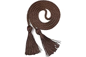 2- Pack Brown Graduation Honor Cords Adorned with Tassels