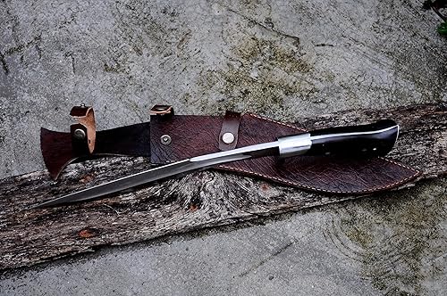Miniatura 6 de Cuchillo kukri moderno Cheetlange de hoja de 13 pulgadas de largo con templado, afilado, listo para usar