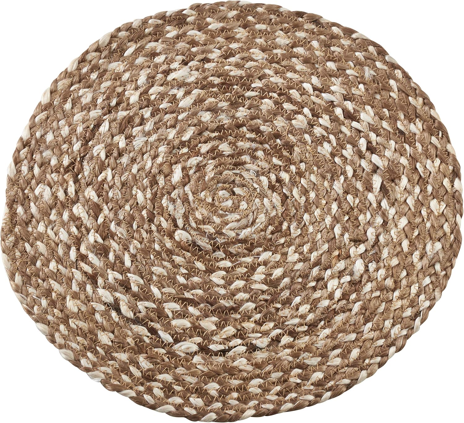 SARO LIFESTYLE 3168.N16R Finley Collection Woven Design Jute Placemats (Set of 4) 16" Natural