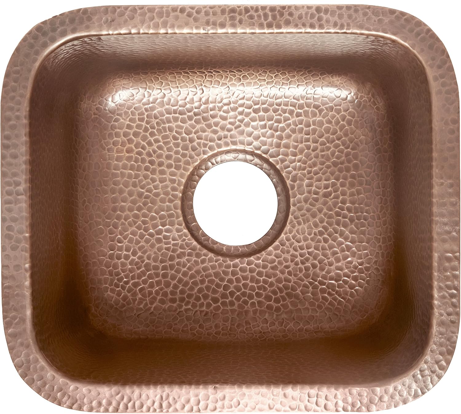Sinkology SP502-17AC Sisley 17-inch Bar Prep Copper Sink in Hammered Antique copper