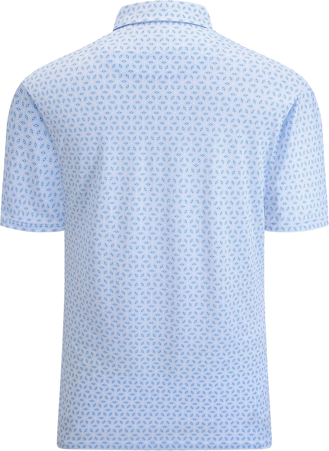 Esabel.C Golf Shirts for Men Dry Fit Performance Short Sleeve Print Moisture Wicking Collared Shirt