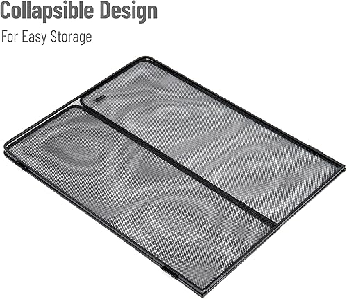 Miniatura 4 de Mind Reader FIRESCREEN-BLK - Panel de puerta de 3 paneles con doble barra de acabado negro, negro