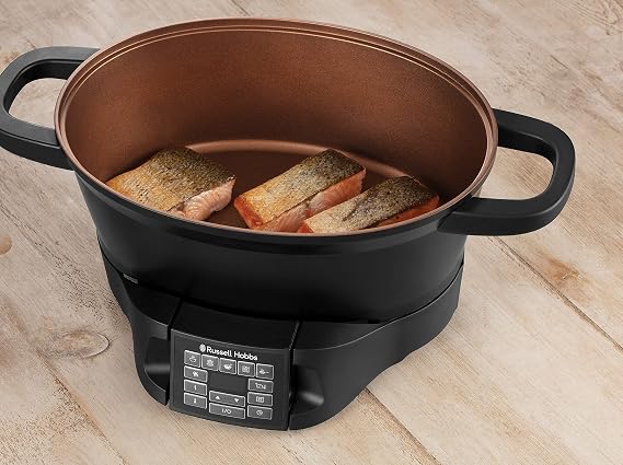 Russell Hobbs Multi-purpose cooker 6.5 l [digital display] 8 cooking functions (precision cooker, slow cooker, steamer, rice cooker, frying pot, Sous Vide cooker, keep warm container)Dishwasher safe 28270-56