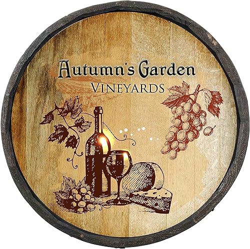 Miniatura 8 de Thousand Oaks Barrel Co. Letrero personalizado de cabeza de barril de whisky de 21 pulgadas, decoración de bar de madera para el hogar, para cueva