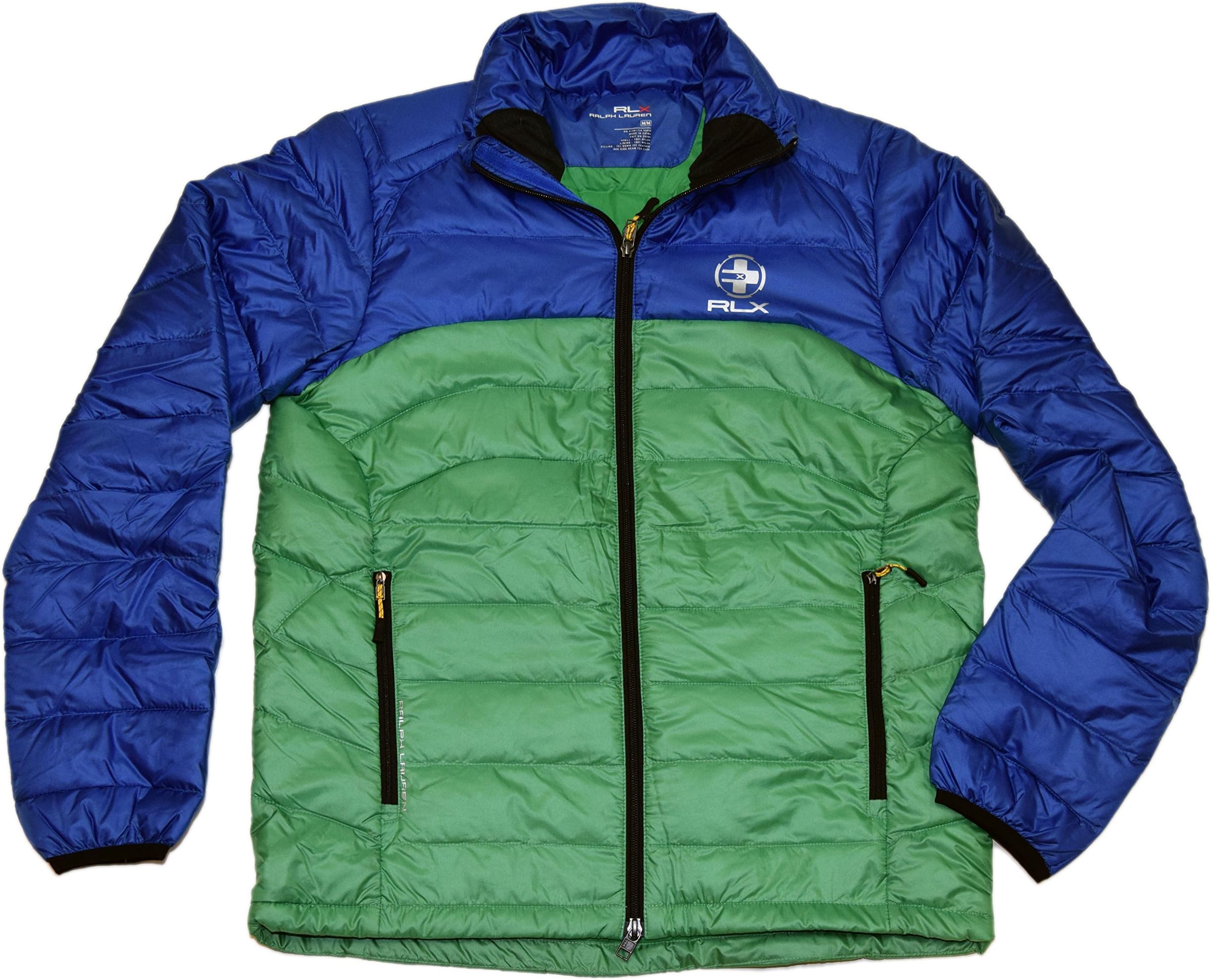 Polo Ralph Lauren RLX Men's Down Puffer Men Light Zip Jacket M Quilted Blue Green Medium $248