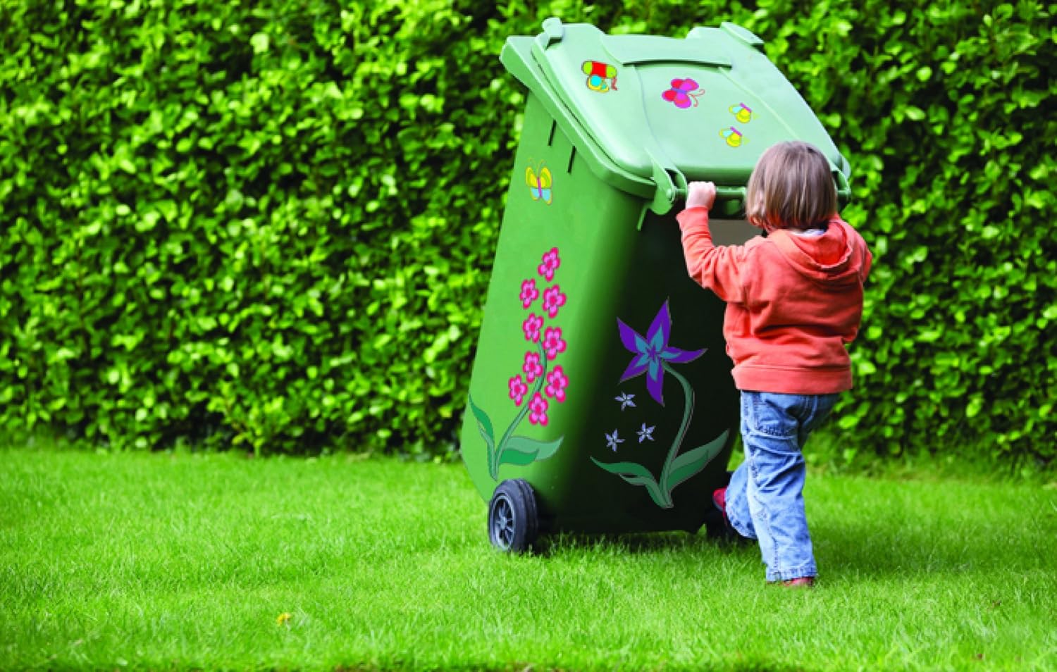 Funky flowers wheelie bin stickers Amazon.ca Everything Else