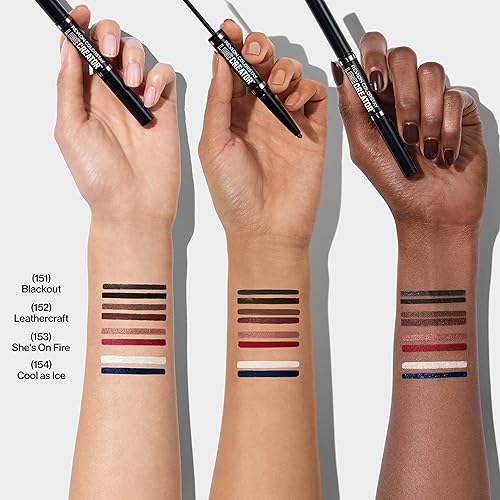 Miniatura 7 de Revlon Delineador líquido y lápiz Kohl ahumado, maquillaje de ojos ColorStay Line Creator, impermeable y resistente a la transferencia, 154 Cool as