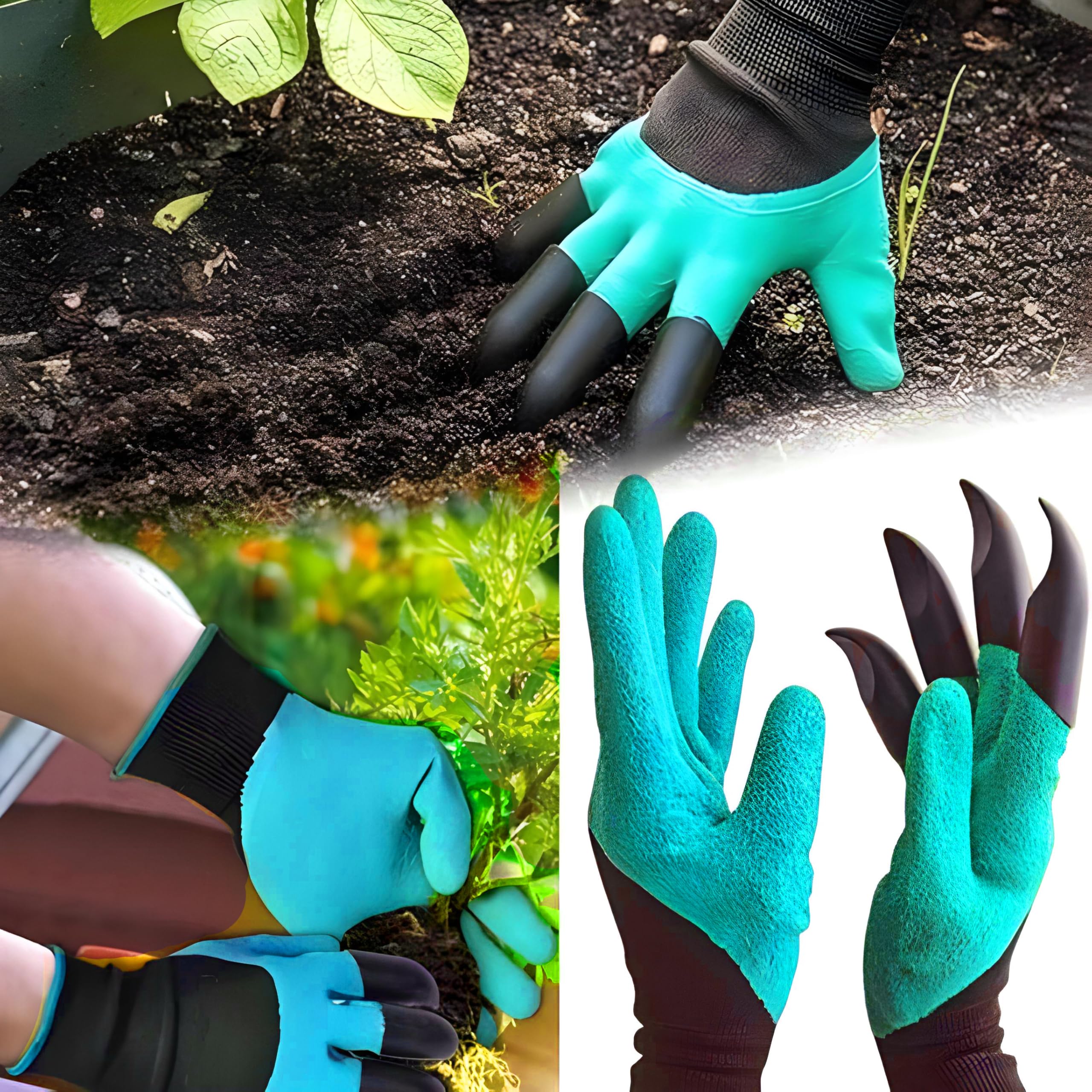 Oblivion Gardening Gloves 1 Pair β Heavy Duty Garden Work & Farming Gloves with ABS Claws, Scratch-Resistant, Non-Slip, Waterproof, Durable Protective Gloves for Digging, Planting & Outdoor Use 4