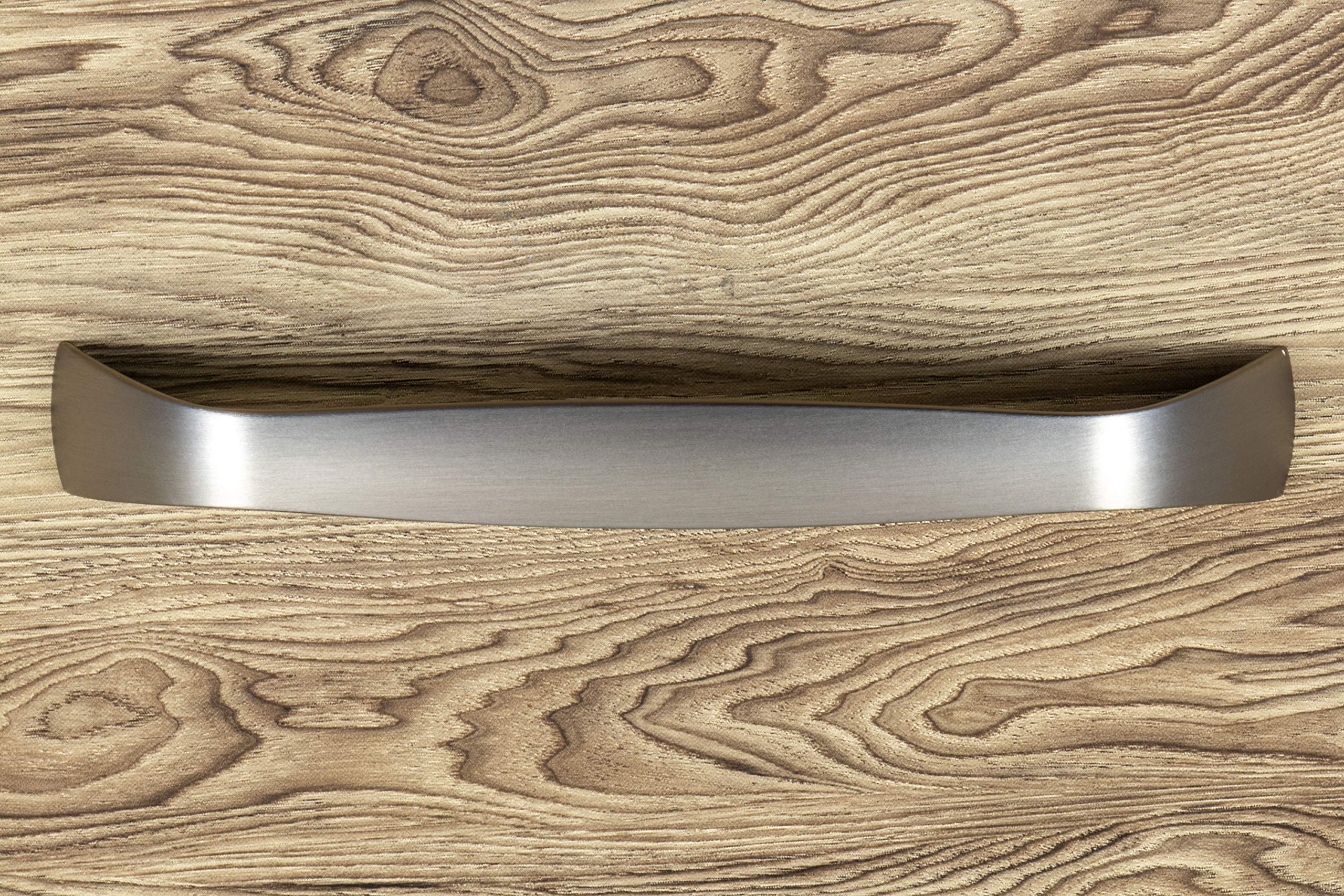 GedoTec Schubladengriff Edelstahl Möbelgriff 128 mm Schubladen - KARO | Griff Höhe 25 mm | Metall Küchengriff abgerundet | Türgriff Schranktür & Küche | 10 Stück - Bogengriffe für Schränke & Kommoden