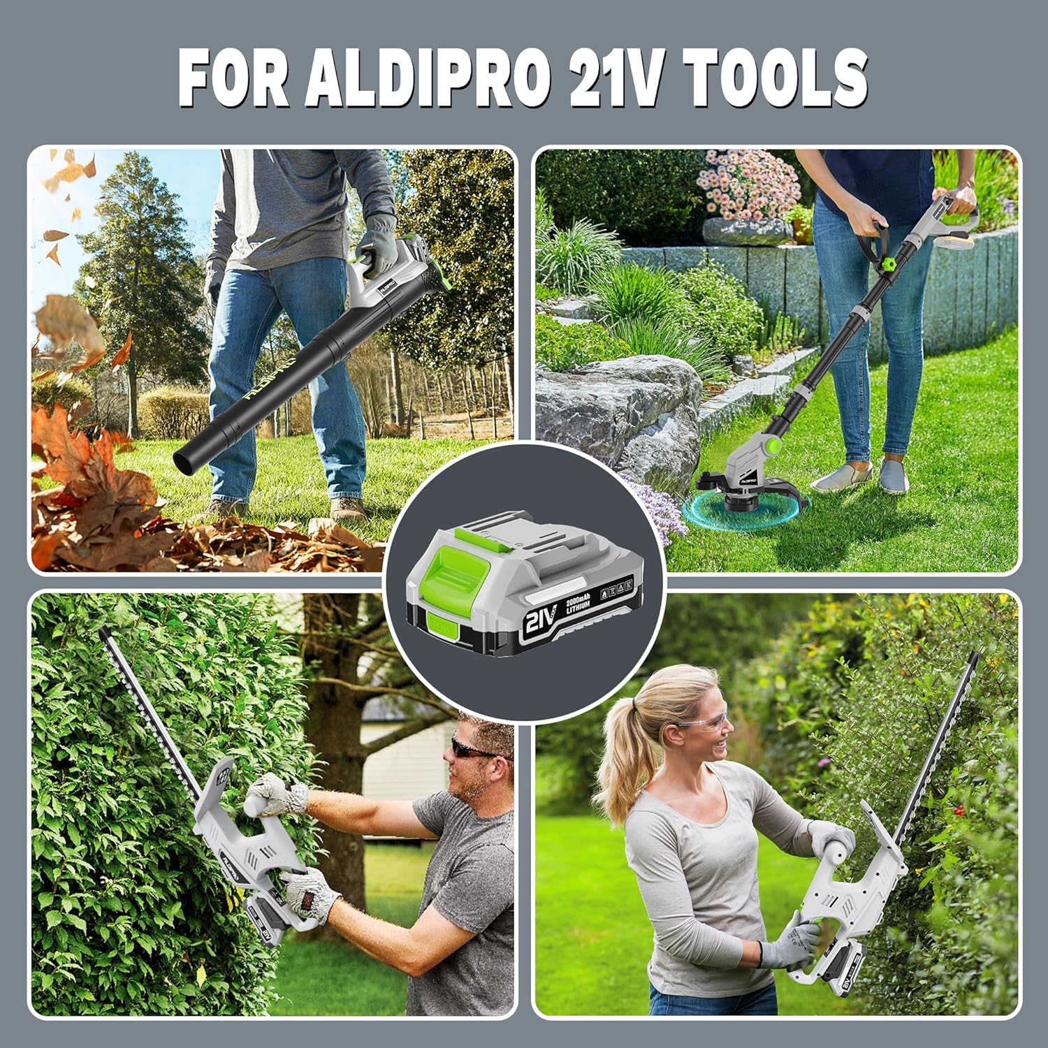 21V Max Lithium-Ion Battery 2.0 Ah Upgraded LED Power Display with Automatic Protection Function (AD-2.0AH) - Image 7