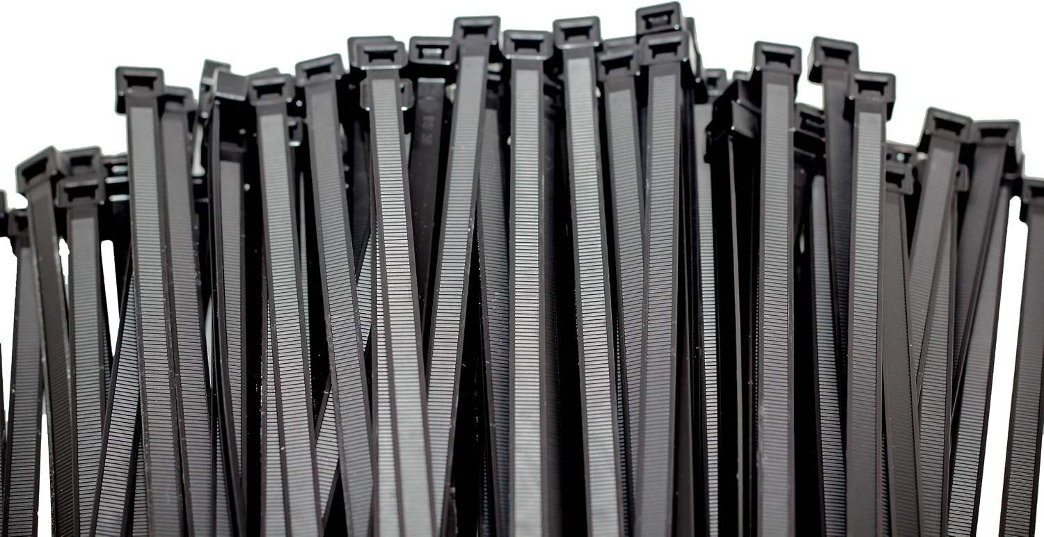 🛒 Crazy Deals Heavy Duty Cable Zip Ties. Durable strong nylon tie wraps, 120 LB Tensile Strength (15 Inch 100 Pack, UV Black)