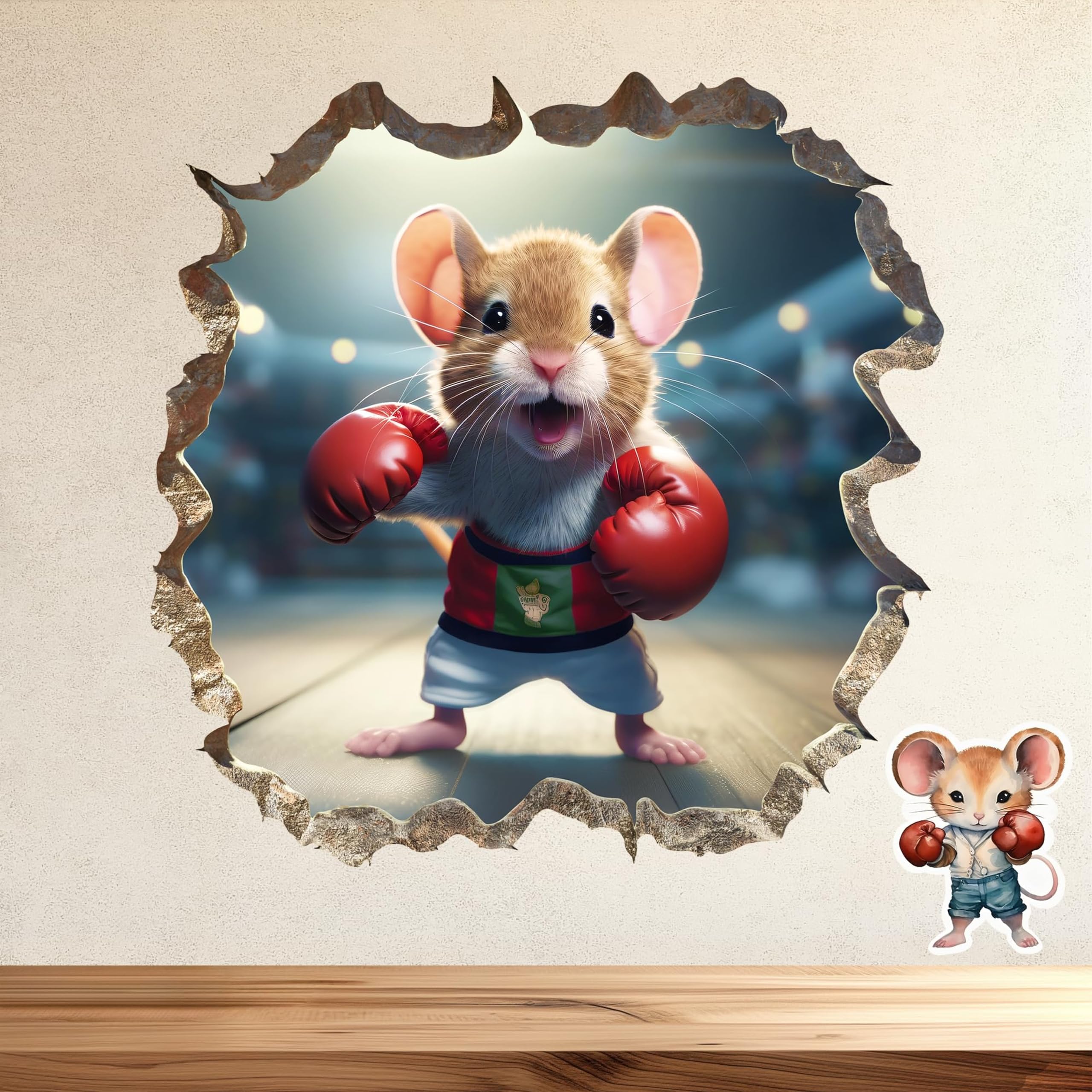 RNG GRAPHICS PVC Vinyl 3D Wall Sticker Mouse,Cute Cartoon Mural Decoration for Living Room, Bedroom,Kitchen, Bathroom,Kids Room,Baby Room,Nursery,Multicolor,5.65inch x 5.65inch,Pack of 1 (B0D631Y1F4) Amazon Price History, Amazon Price Tracker