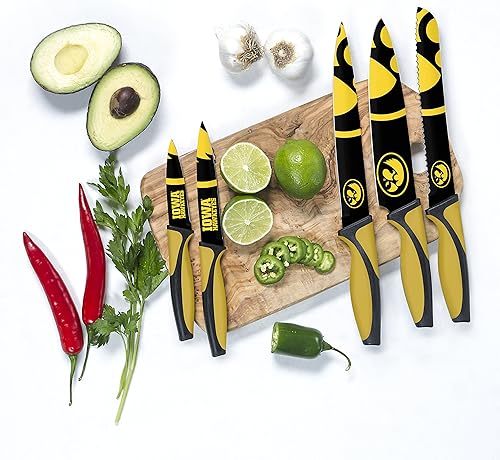 Miniatura 2 de NCAA Iowa Hawkeyes - Juego de cuchillos de cocina (5 piezas)
