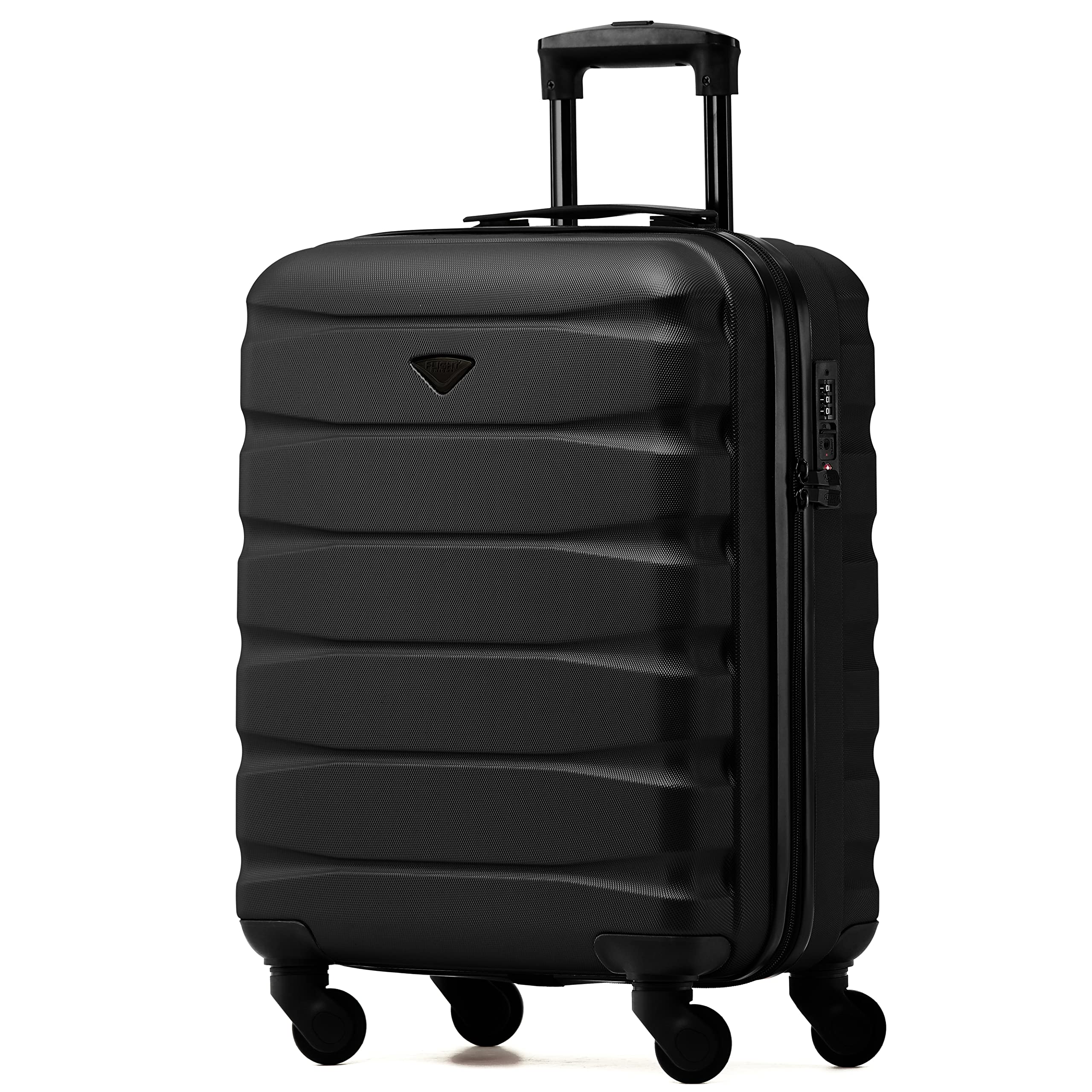 Flight Knight Valigie Rigide in ABS Leggere a 4 Ruote - Bagaglio a Mano Approvato per Oltre 35 Compagnie Aeree Come British Airways, Easyjet E Dimensioni Massime per Lufthansa 55 X 40 X 23 Cm