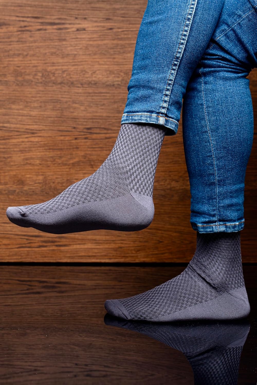 NUDUS UNDERWEAR Men’s Bamboo Rayon Socks 5-Pair Gift Box, Premium Quality - Image 3