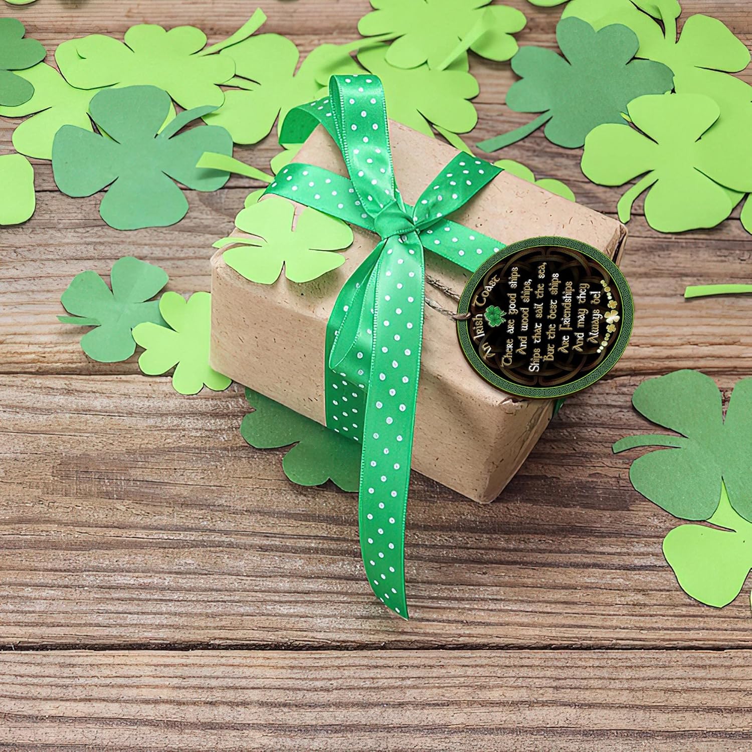 St. Patrick's Day Irish Pride Proud to Be Irish Wooden Ornament, Irish Blessing, Irish Cross, Lucky Leprechaun, Gifts for Irish Family Friends Colleagues (02) - Image 5