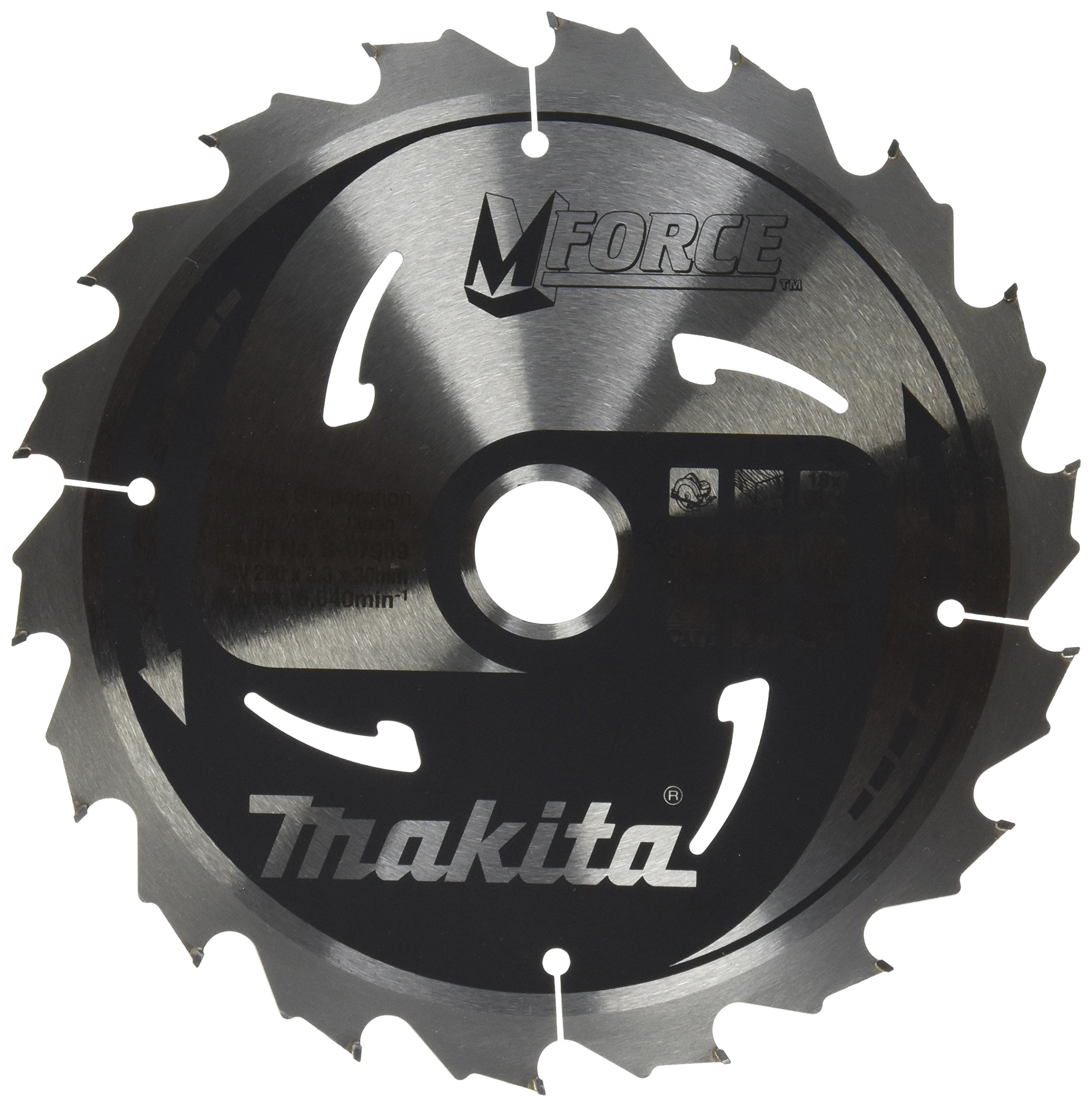 Makita b-07989 Makita b-07989 sierra portátil hoja de sierra – 230 x 30 mm – 18T 1 negro