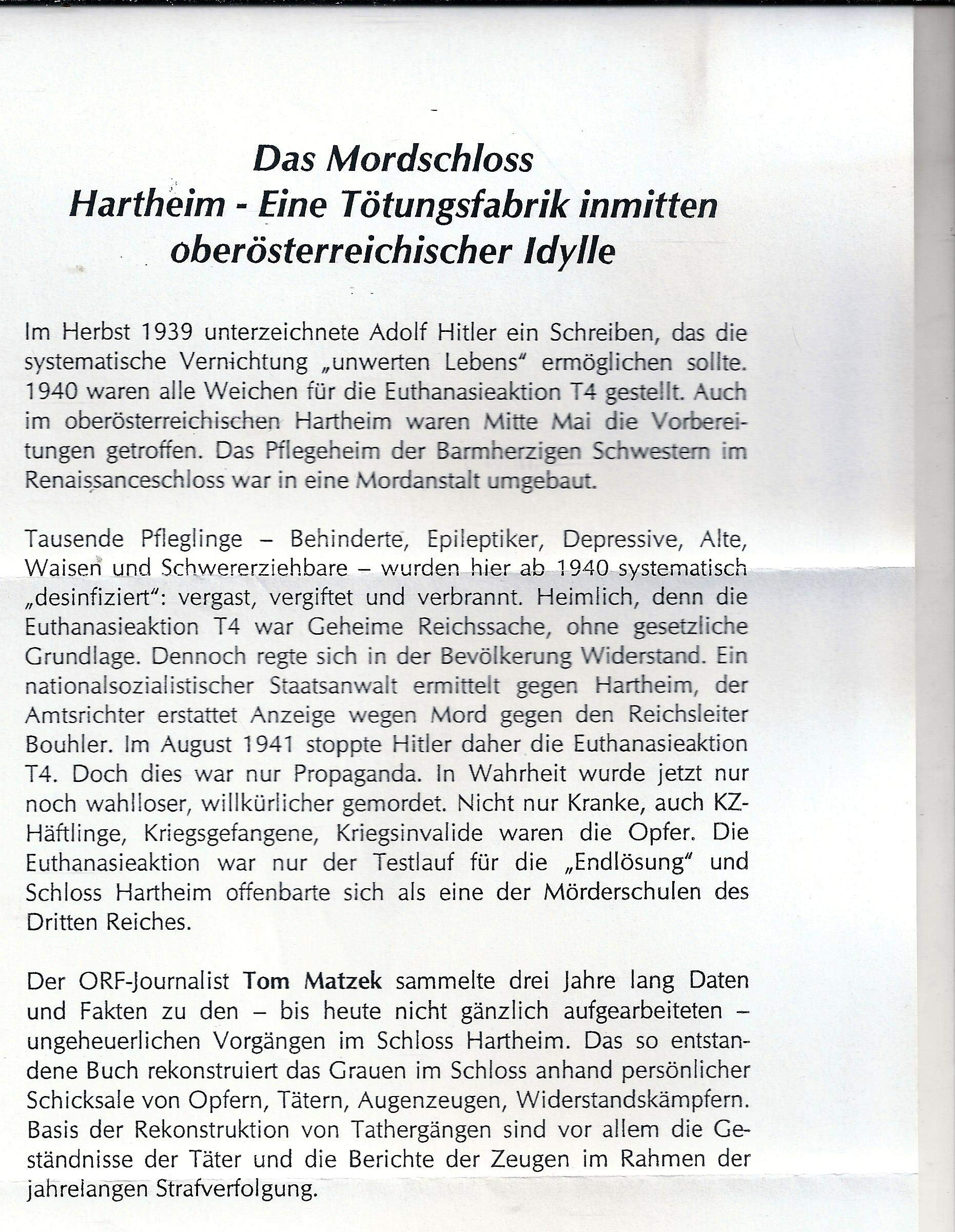 Das Mordschloss: Auf den Spuren von NS-Verbrechen im Schloss Hartheim