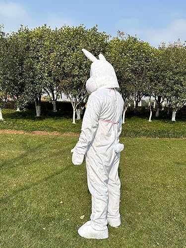 Miniatura 4 de To.beone Disfraz de conejo de Pascua, disfraz de mascota de conejo, chaleco amarillo para adultos de Halloween