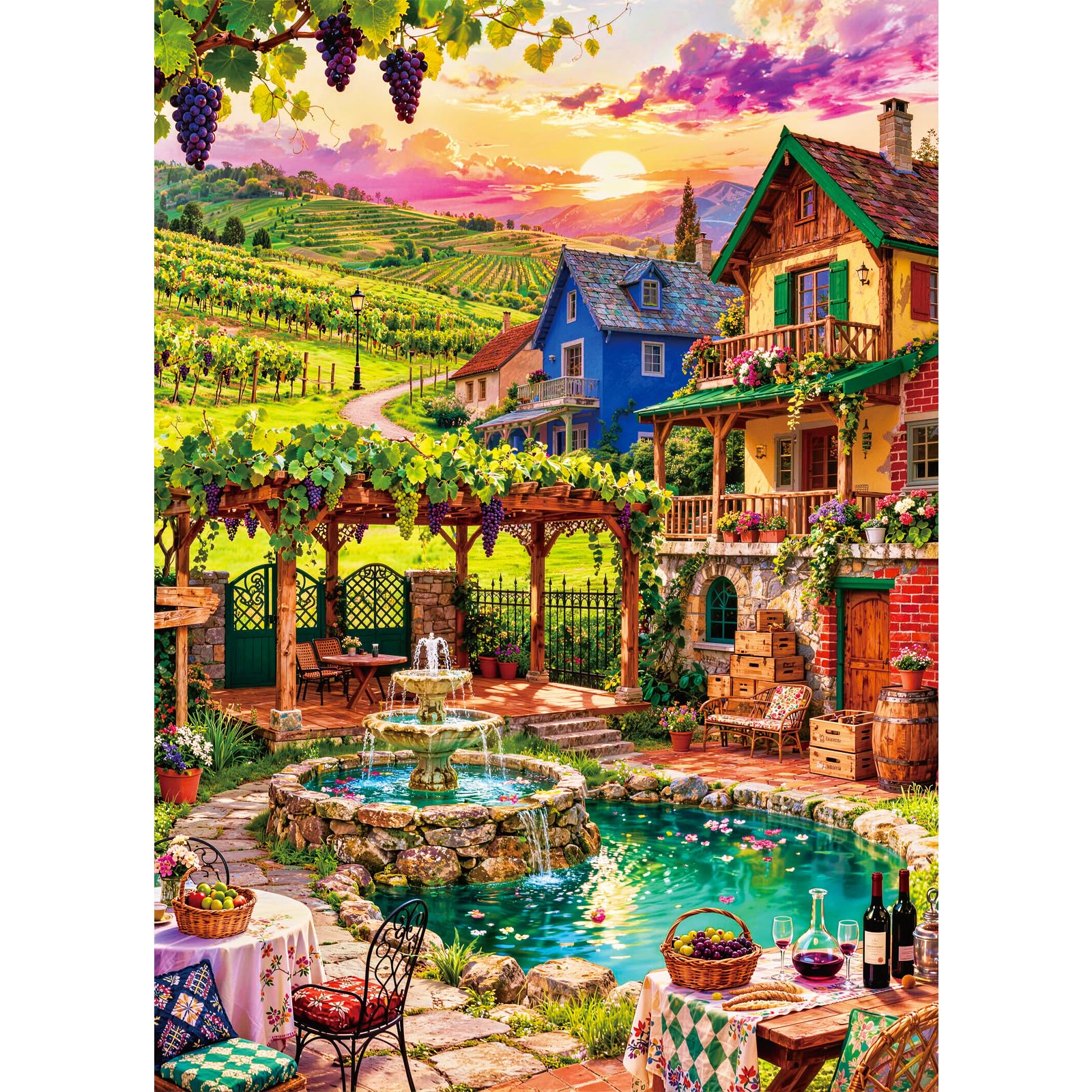 Jigsaw Puzzles For Adults 1000 European vineyards