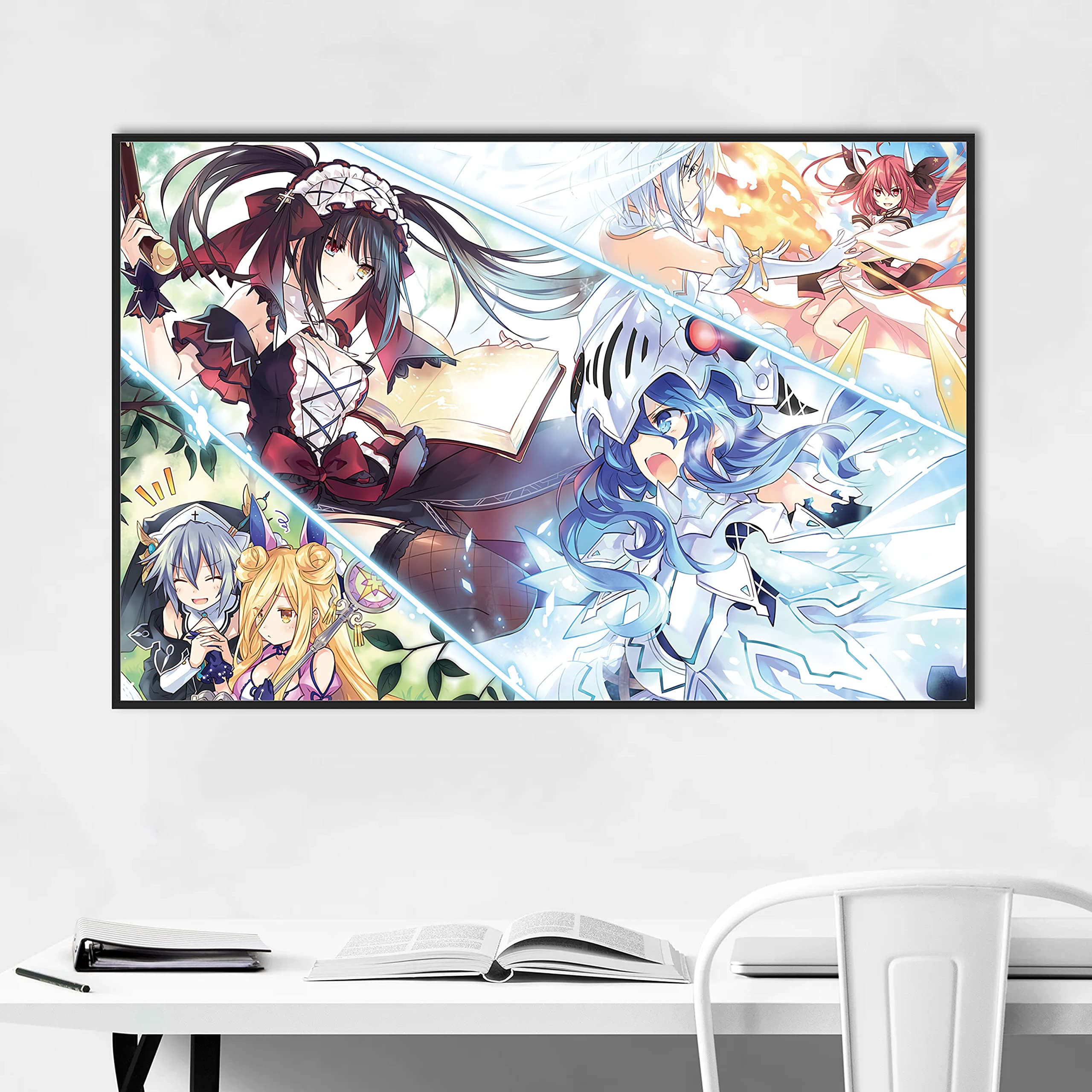 Nuboxx Men's Yt_1 Date A Live Anime Poster Wo For Bars Restaurants Cafes Pubs Home Gift Family Bedroom Novelty Funny Vintage Living Room Posters Garage Wc Mural Metal Signs Art Wall Decor 6X8 Inch