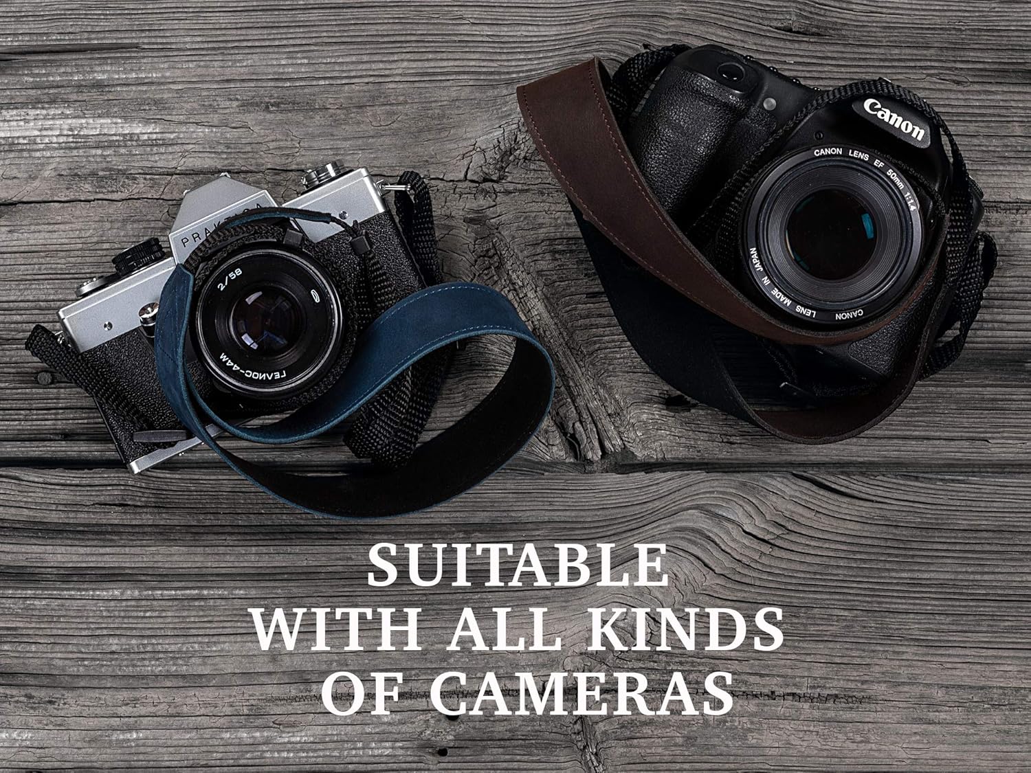 Leather Camera Strap - Personalized Custom Camera Strap - Adjustable Universal Neck Strap for Men & Women Best Gift for Photographers.