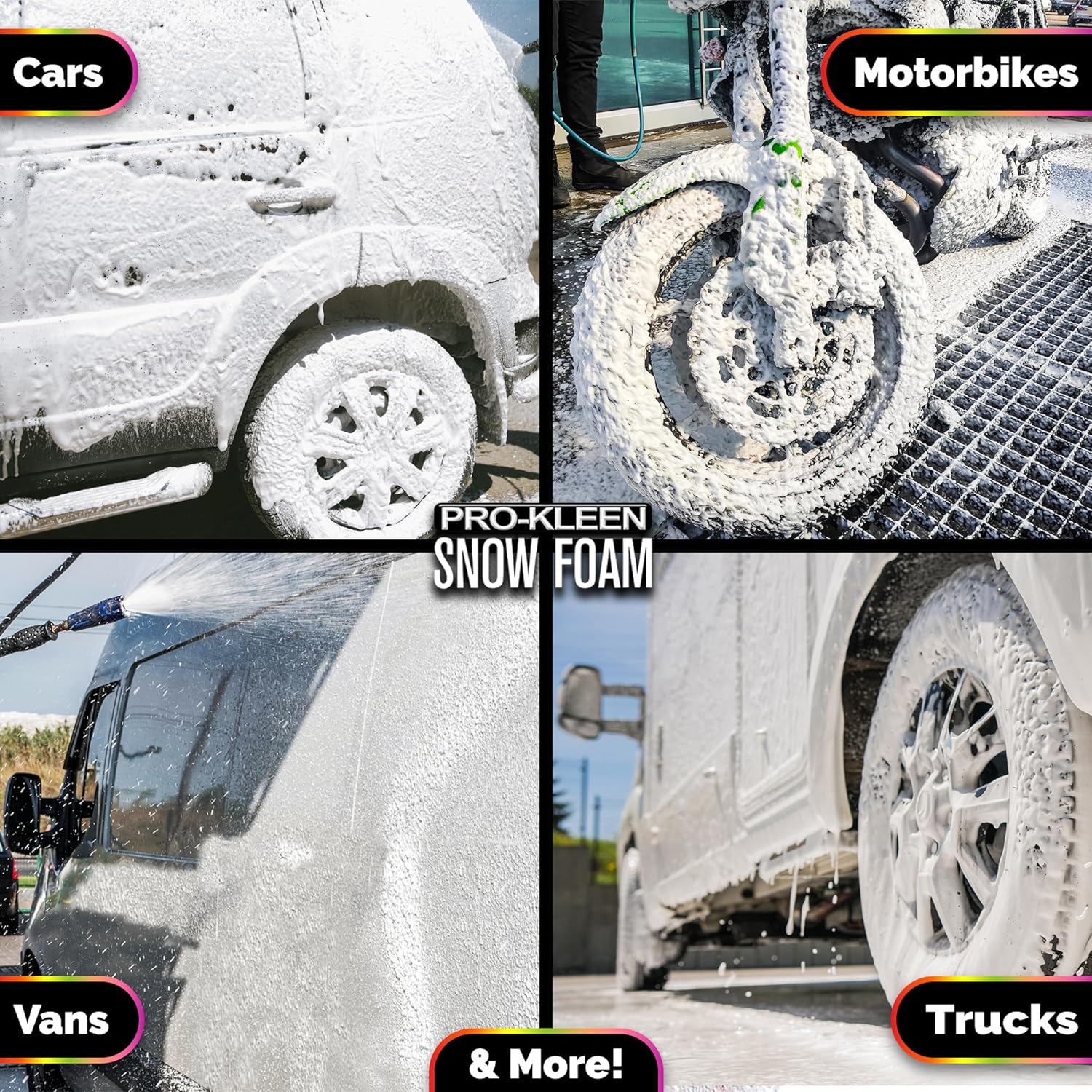 Pro-Kleen Snow Foam Lance Cannon Compatible with Karcher K2 -K7 Series And Pro-Kleen Power Washers And 5 Litre Thick Snowfoam Pre Wash and Wax for Cars, Vehicles (5L Apple Fragrance And Lance)