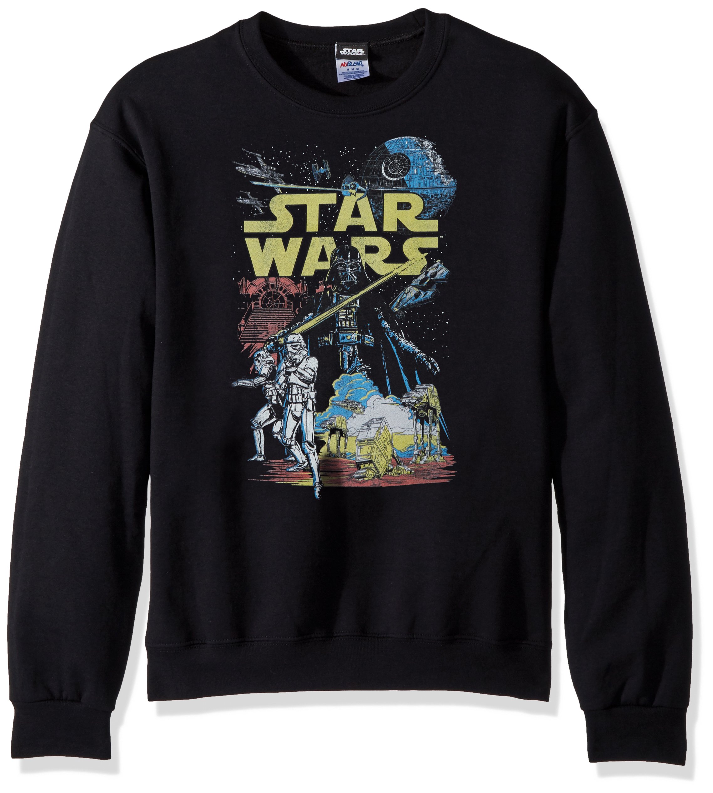Star Wars Men's Rebel Classic Graphic T-Shirt, Black//Long Sleeve, Medium