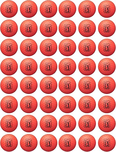Vista 9 de Foam Practice Golf Ball Set, Simulates Actual Ball Flight, Indoor and Outdoor Training Balls, Golf Training Balls Multi color,Rojo