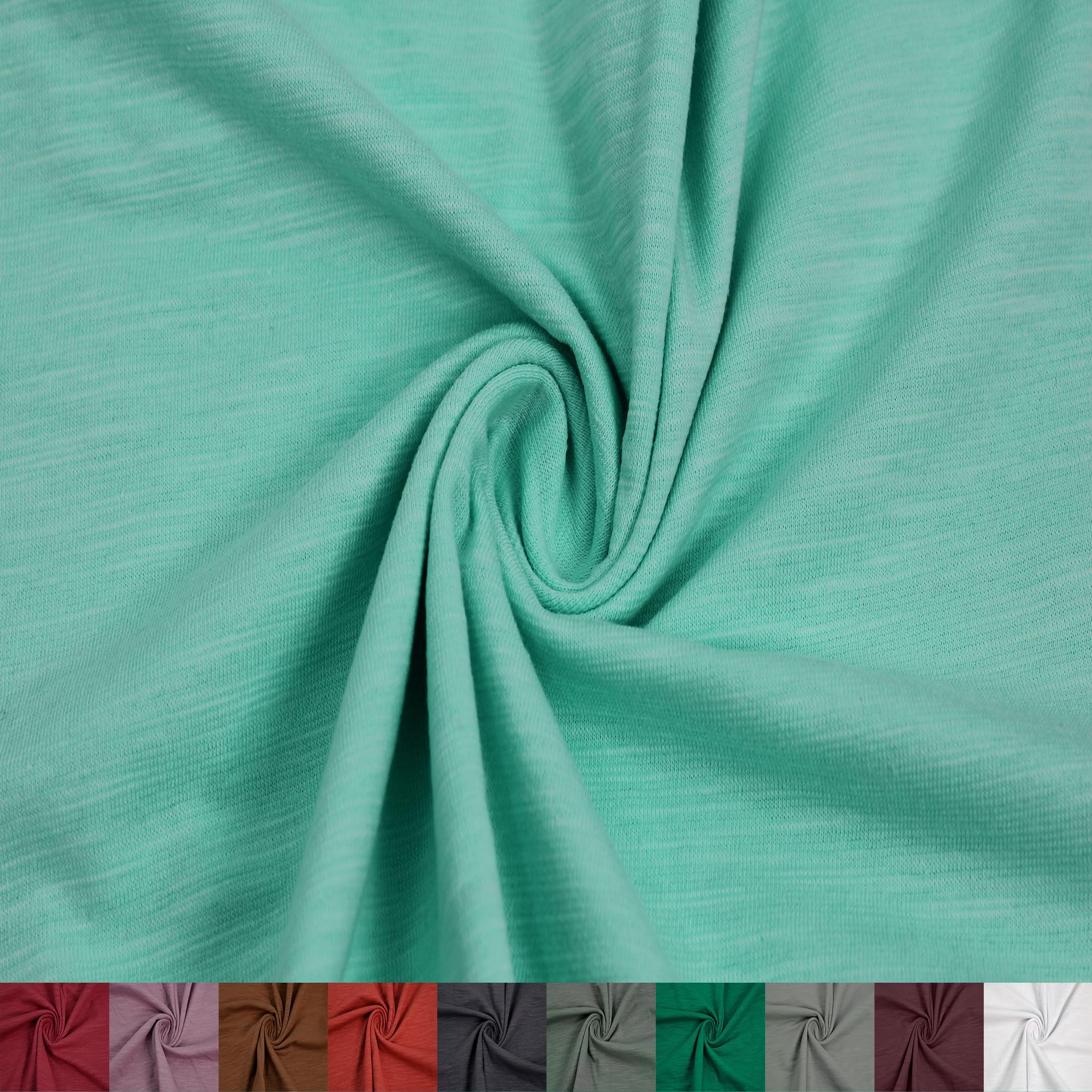Stylish FABRIC The Yard - Tela de punto de algodón y elastano flameado de 60 pulgadas de ancho, peso medio, elástico en 2 direcciones, ropa transpirable, casual, ropa deportiva, capas y manualidades