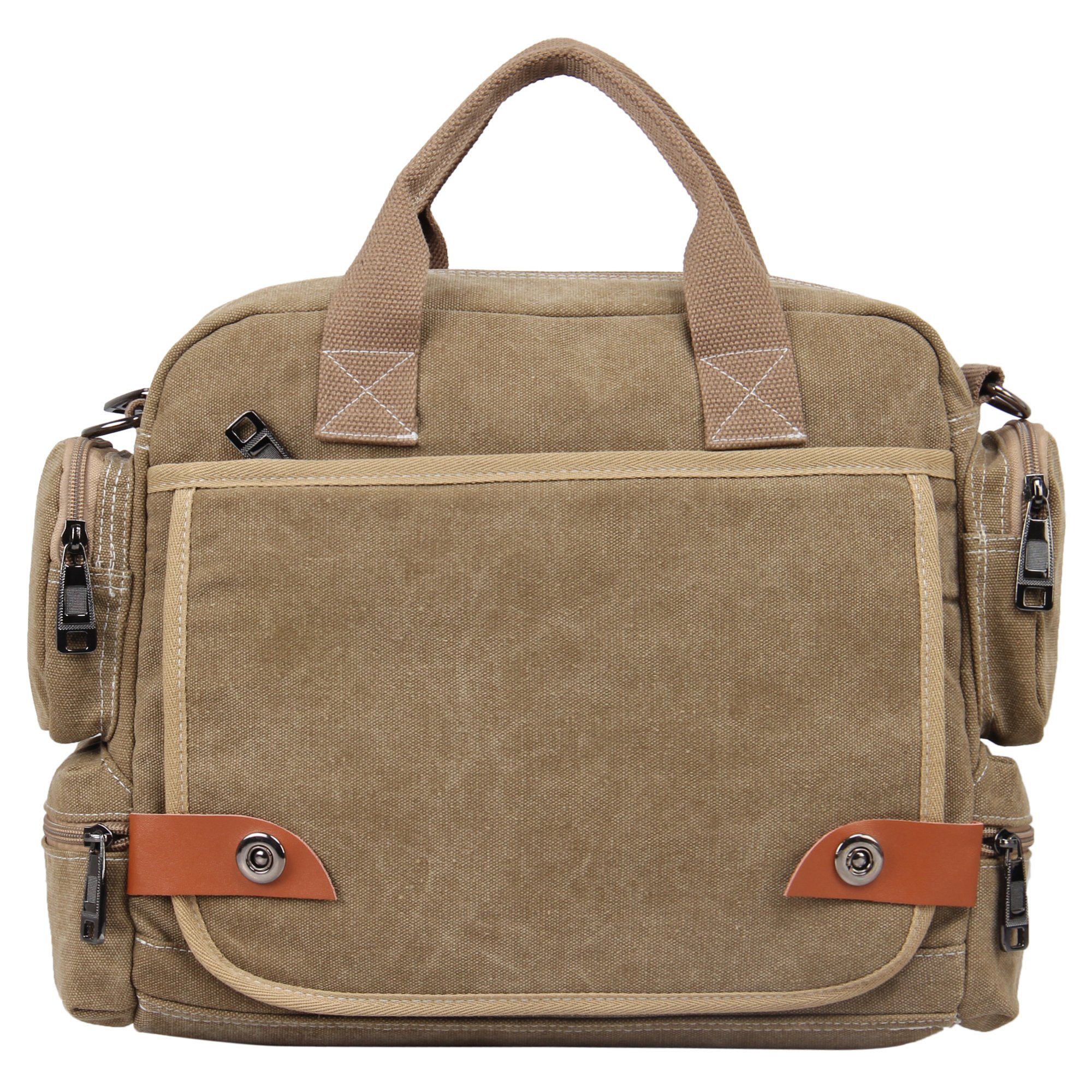 Hynes Eagle Multipurpose Canvas 13.3 inch Laptop Messenger Bag Khaki